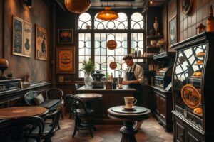 Vintage Coffee Shop with Classic Decor – free AI stock image