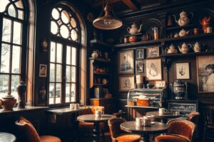 Vintage Coffee Shop with Classic Decor – free AI stock image