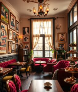 Vintage Coffee Shop with Retro Decor – free AI stock image