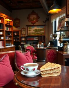 Vintage Coffee Shop with Retro Decor – free AI stock image
