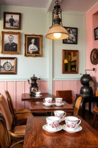 Vintage Coffee Shop with Retro Decor – free AI stock image