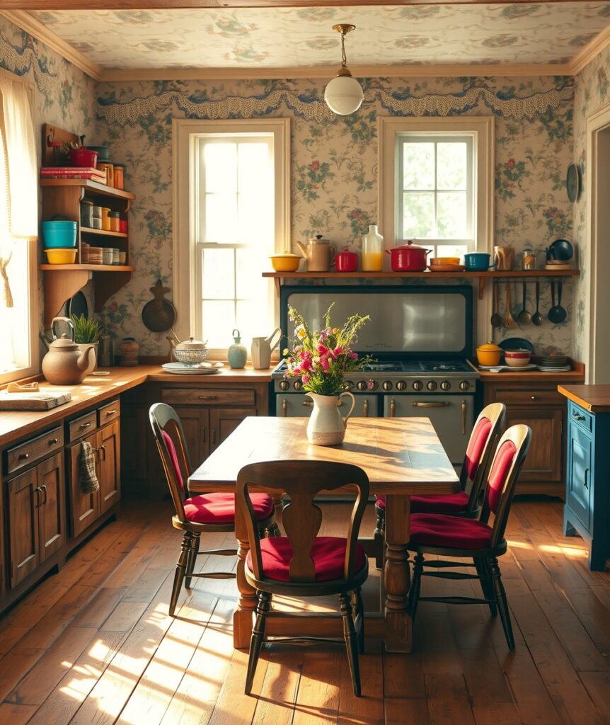 Vintage Kitchen Filled with Antique Utensils – free AI stock image