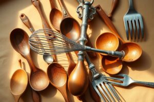 A Collection of Vintage Kitchen Utensils – free AI stock image