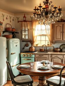 Vintage Kitchen with Classic Appliances and Decor – free AI stock image