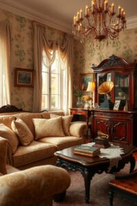 A Vintage Living Room with Antique Decor – free AI stock image