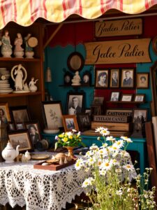 Vintage Market Stall with Antique Treasures – free AI stock image