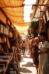 Vintage Market with Antique Finds and Trinkets – free AI stock image