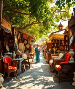 Vintage Market with Antique Treasures – free AI stock image