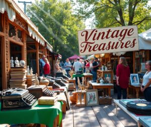 Vintage Market with Antique Treasures – free AI stock image
