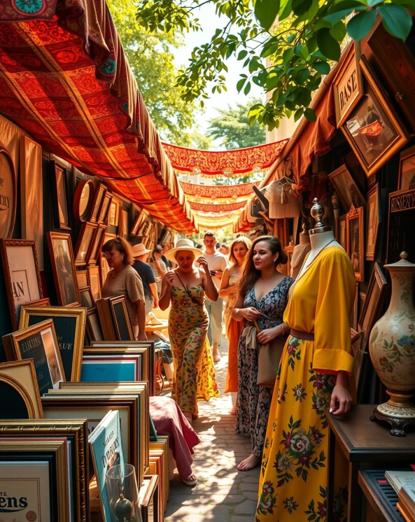 Vintage Market with Antique Treasures – free AI stock image
