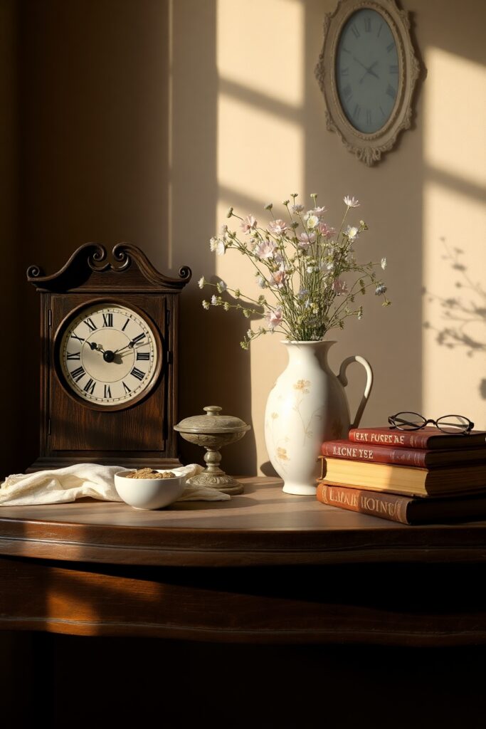 Vintage Objects Displayed in Soft Light – free AI stock image