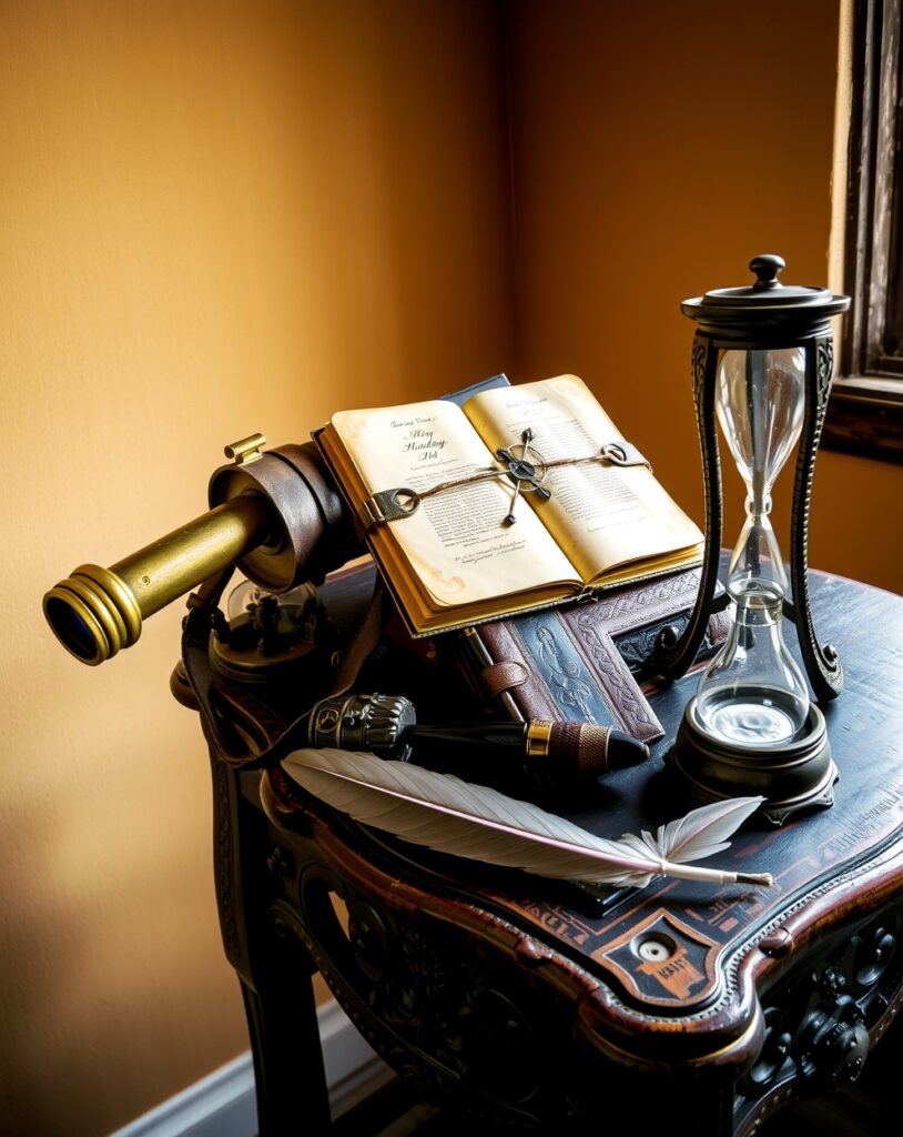 A Collection of Vintage Objects on a Table – free AI stock image