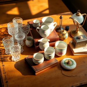 Vintage Objects on a Wooden Table – free AI stock image