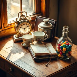 An Assortment of Vintage Objects on a Table – free AI stock image