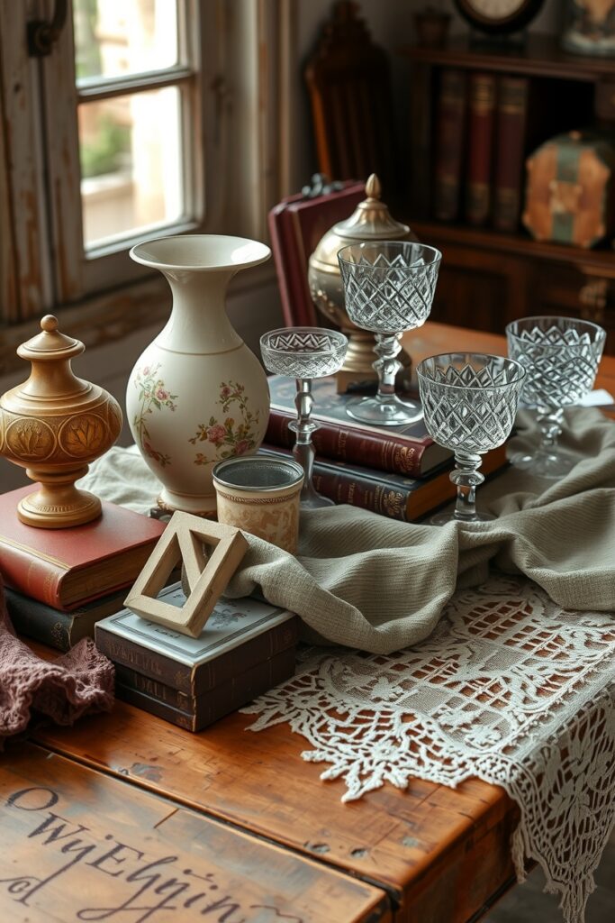 A Collection of Vintage Objects on Wood – free AI stock image