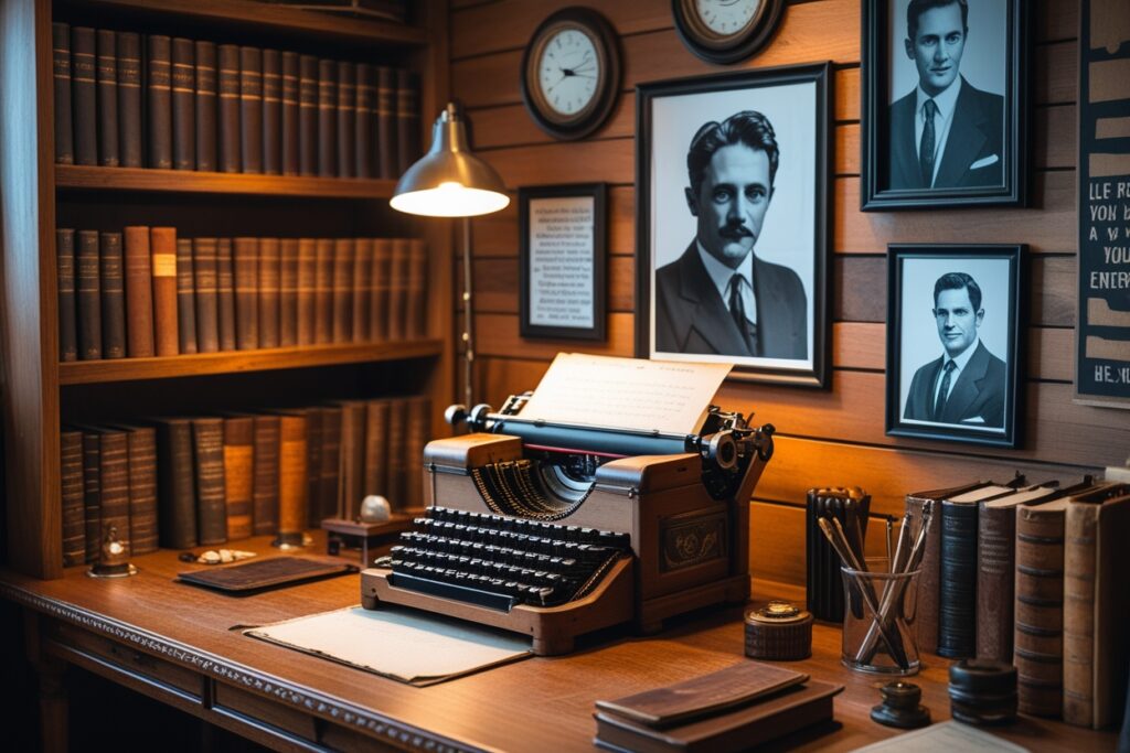 Vintage Workspace of a Creative Entrepreneur – free AI stock image