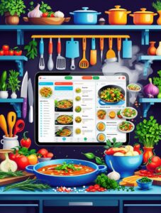 Virtual Culinary Class with Digital Ingredients – free AI stock image