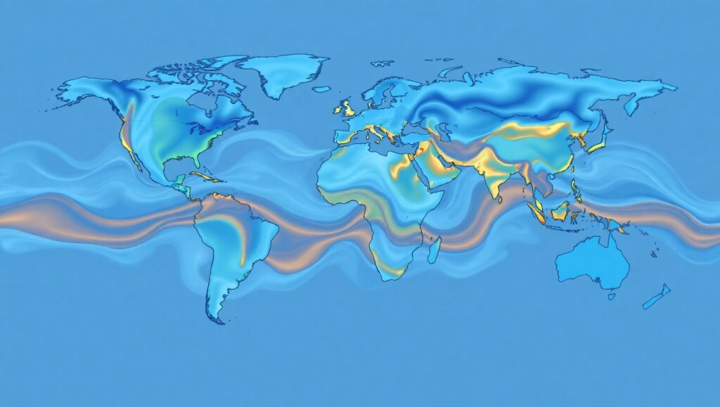 Visualizing Ocean Currents Dynamics – free AI stock image