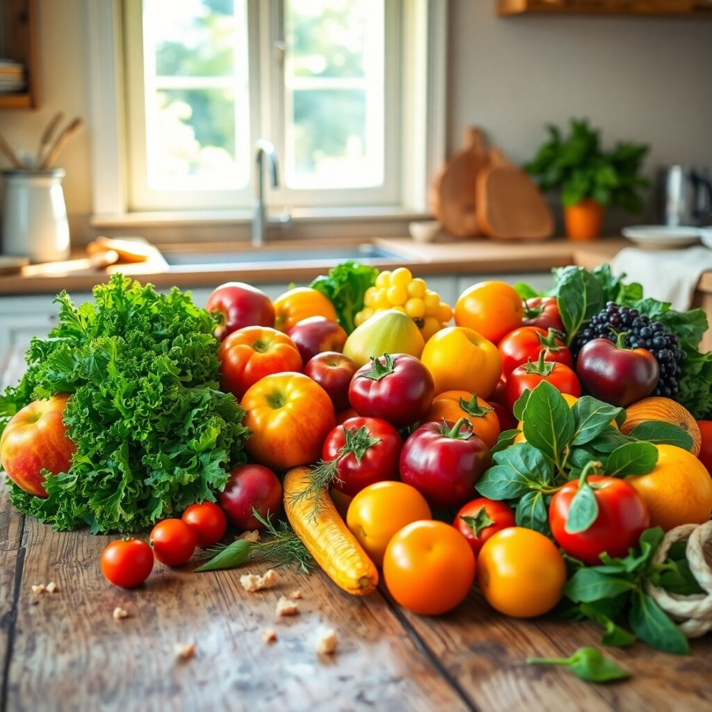 Vitality of Fresh Fruits and Vegetables – free AI stock image