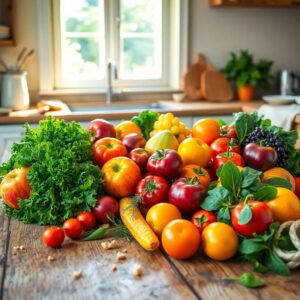 Vitality of Fresh Fruits and Vegetables – free AI stock image