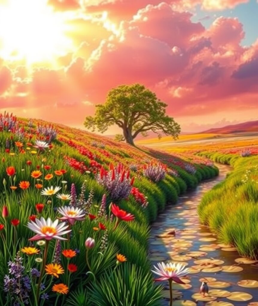 Vivid Spectrum of Colors in Nature – free AI stock image