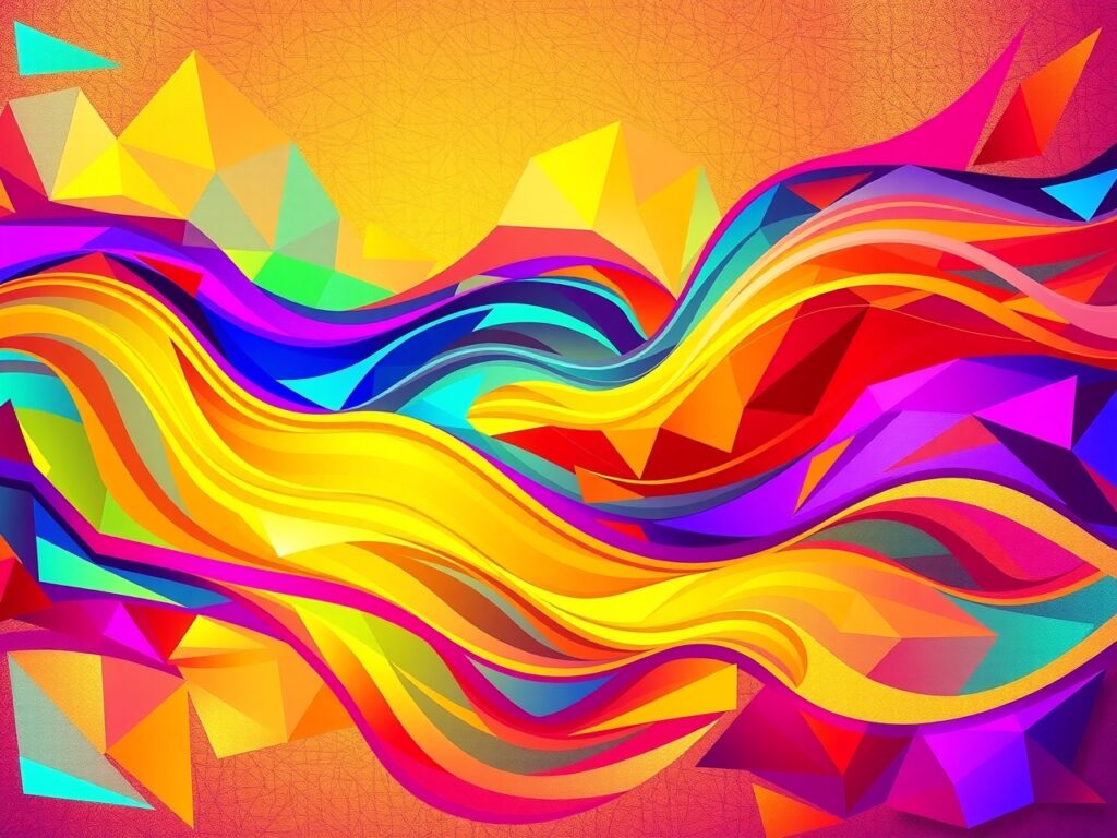 Vivid Waves of Colorful Patterns – free AI stock image