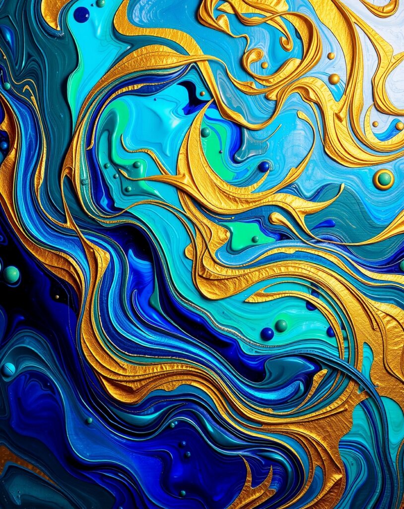 Vivid Waves of Colorful Patterns – free AI stock image
