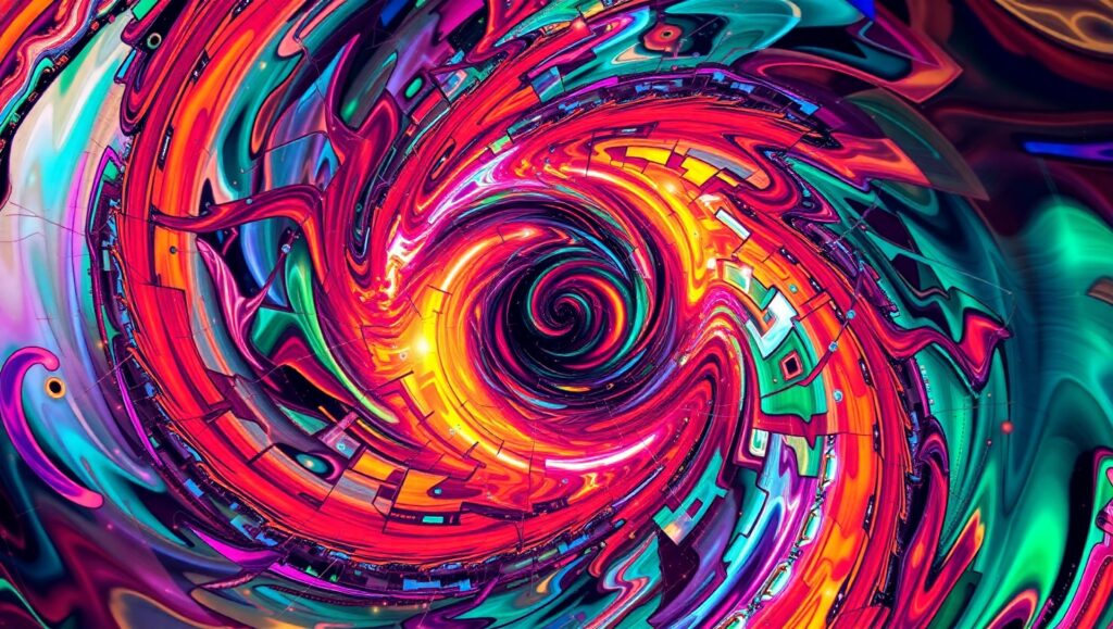 Vortex of Chaos and Harmony – free AI stock image