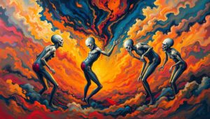 Vortex of Distorted Emotions – free AI stock image