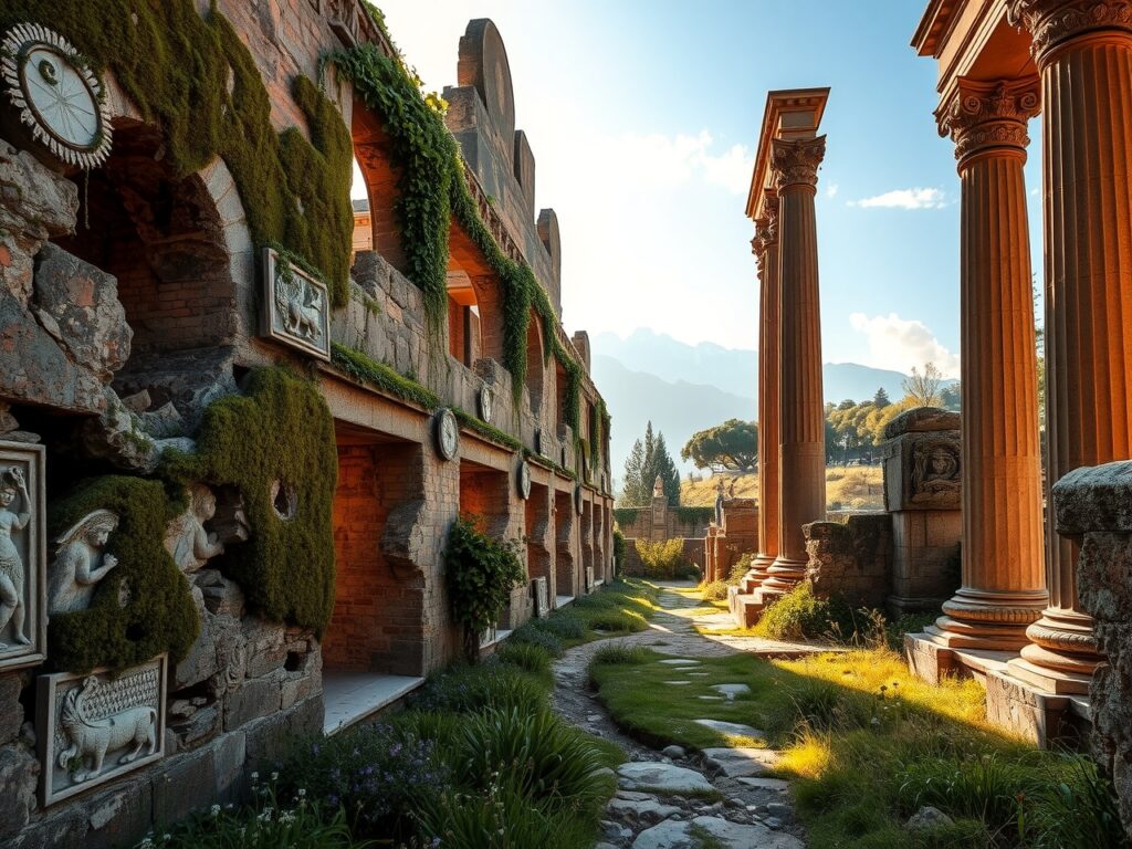 Wandering Through Ancient City Ruins – free AI stock image