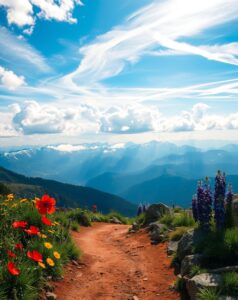 Wandering Through Serene Mountain Trails – free AI stock image