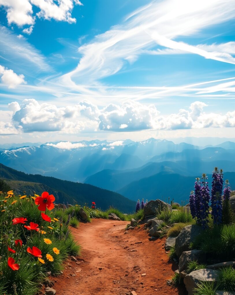 Wandering Through Serene Mountain Trails – free AI stock image