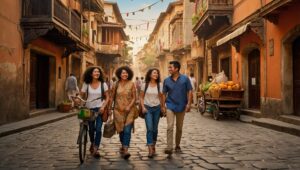 Wanderlust Adventure Through Ancient Cities – free AI stock image