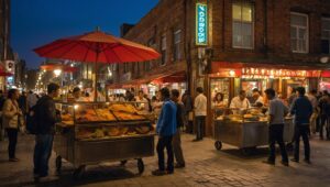 Wanderlust: Exploring Vibrant City Streets – free AI stock image