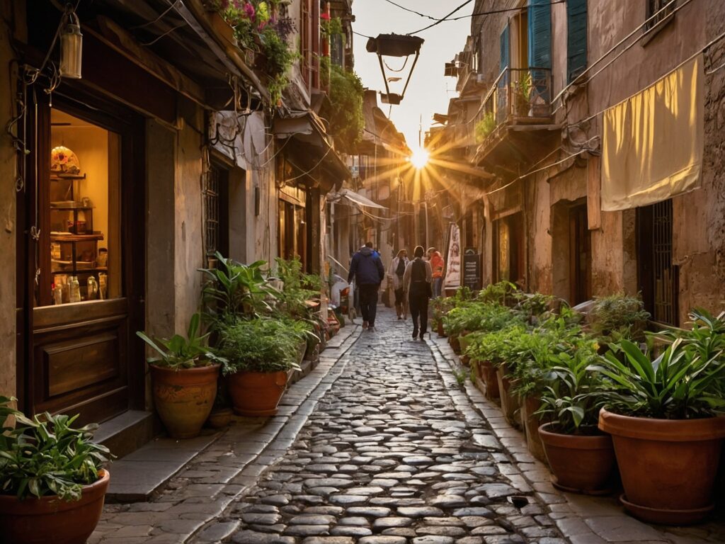 Wanderlust: Exploring Vibrant City Streets – free AI stock image