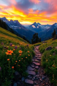 Wanderlust in the Heart of Nature – free AI stock image