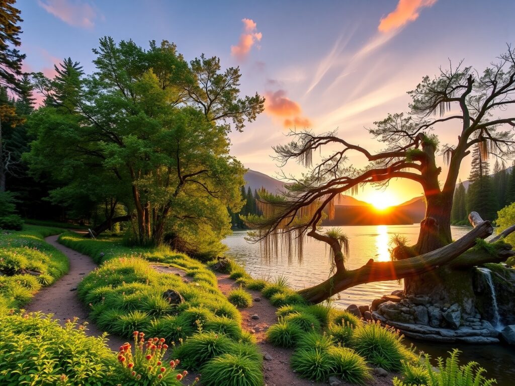 Wanderlust: Journey Through Serene Landscapes – free AI stock image