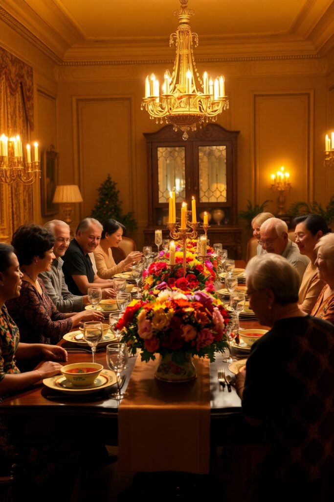 A Warm Family Gathering Around the Table – free AI stock image
