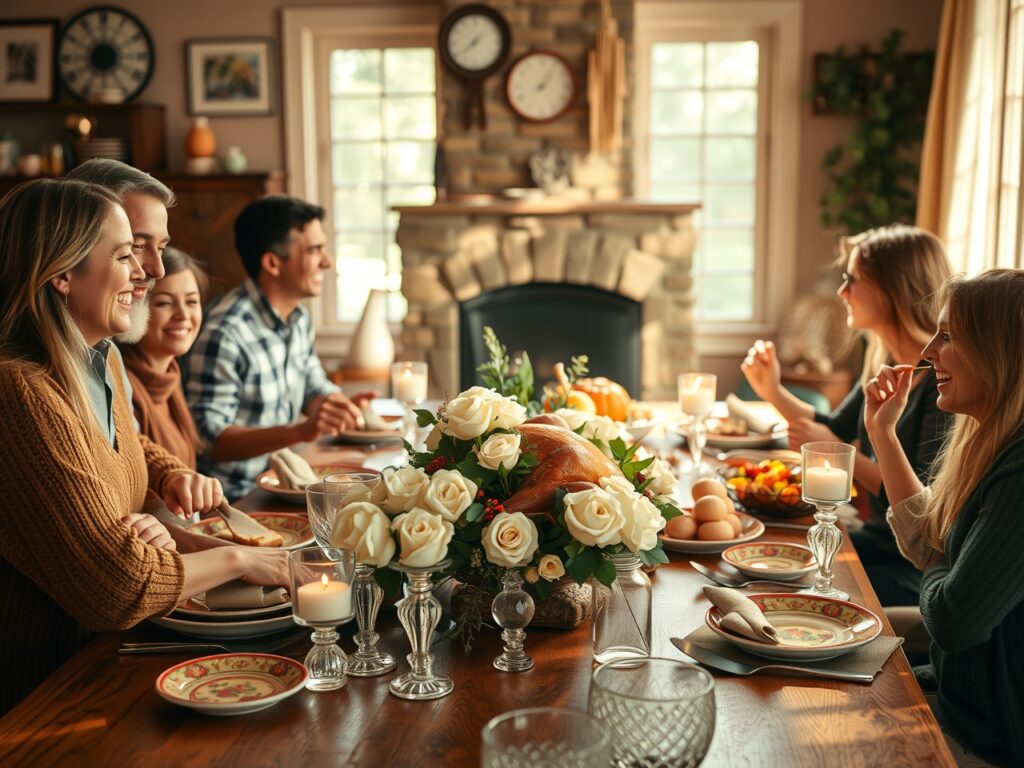 A Warm Family Gathering Around the Table – free AI stock image