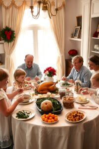 A Warm Family Gathering Around the Table – free AI stock image