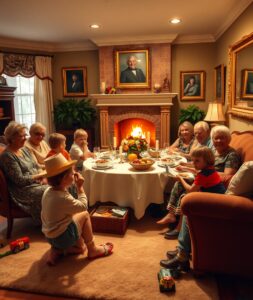 A Warm Family Gathering at Home – free AI stock image