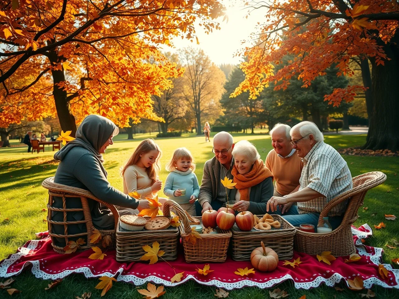 A Warm Family Gathering in Autumn