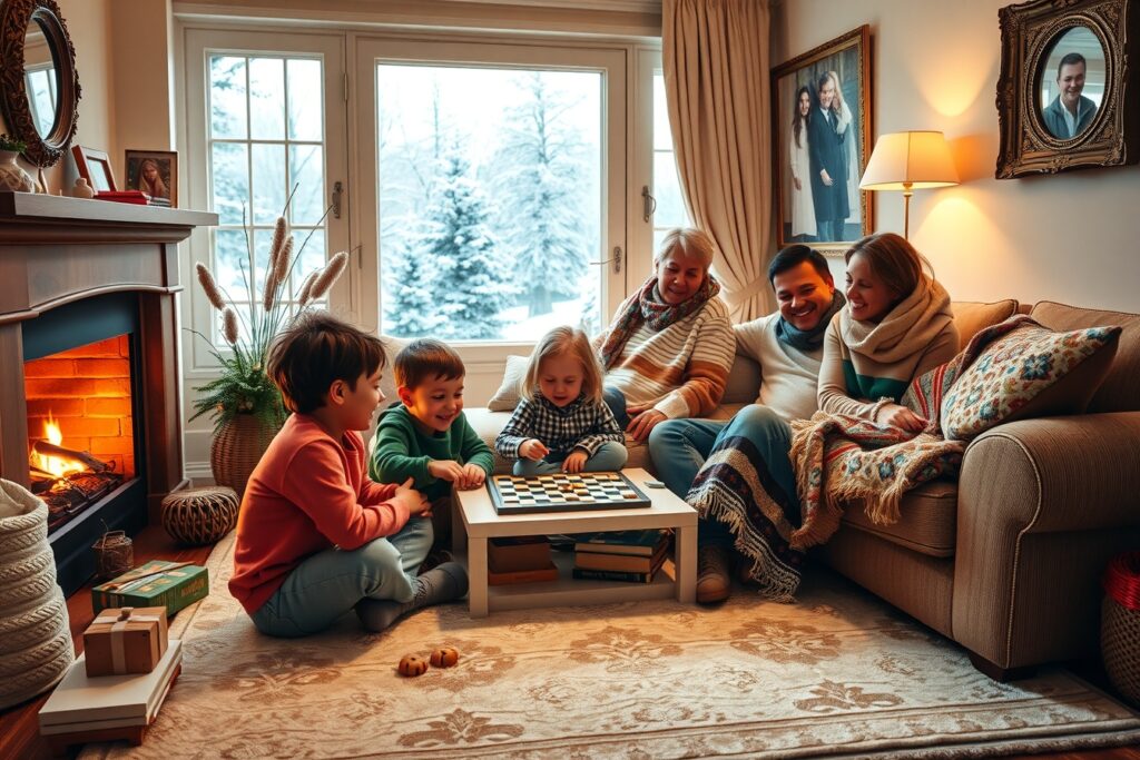 Warm Family Gathering in a Cozy Living Room – free AI stock image