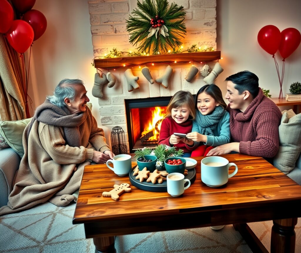 A Warm Family Gathering in the Living Room – free AI stock image