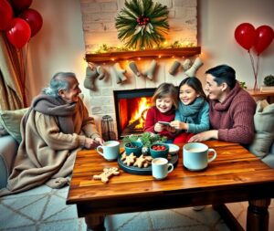 A Warm Family Gathering in the Living Room – free AI stock image