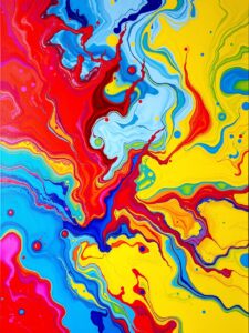 Waves of Color: An Abstract Exploration – free AI stock image