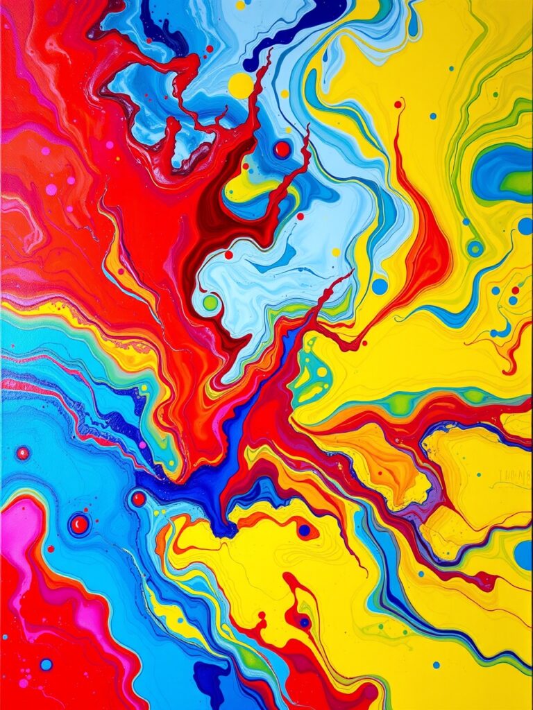 Waves of Color: An Abstract Exploration – free AI stock image