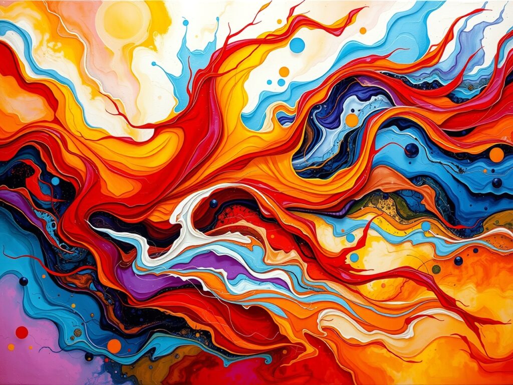 Waves of Color in Abstract Harmony – free AI stock image