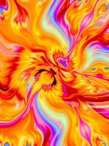 Whimsical Abstract Background with Colorful Patterns – free AI stock image