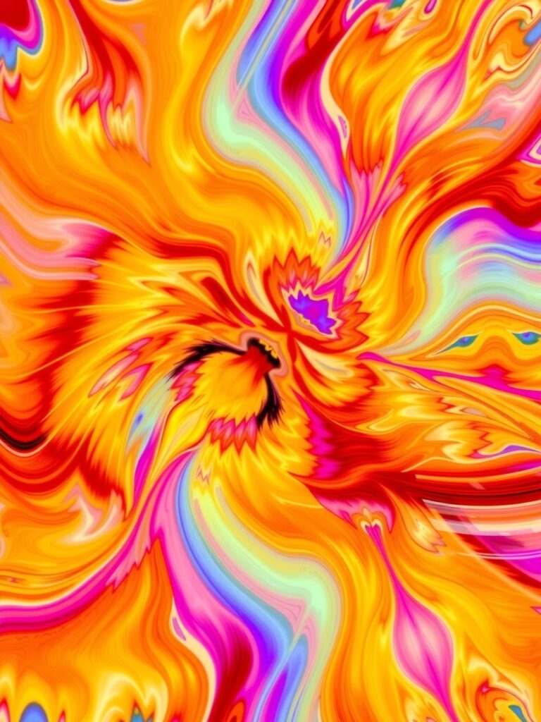 Whimsical Abstract Background with Colorful Patterns – free AI stock image